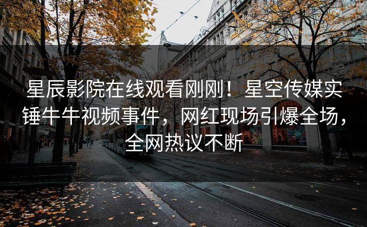 星辰影院在线观看刚刚！星空传媒实锤牛牛视频事件，网红现场引爆全场，全网热议不断